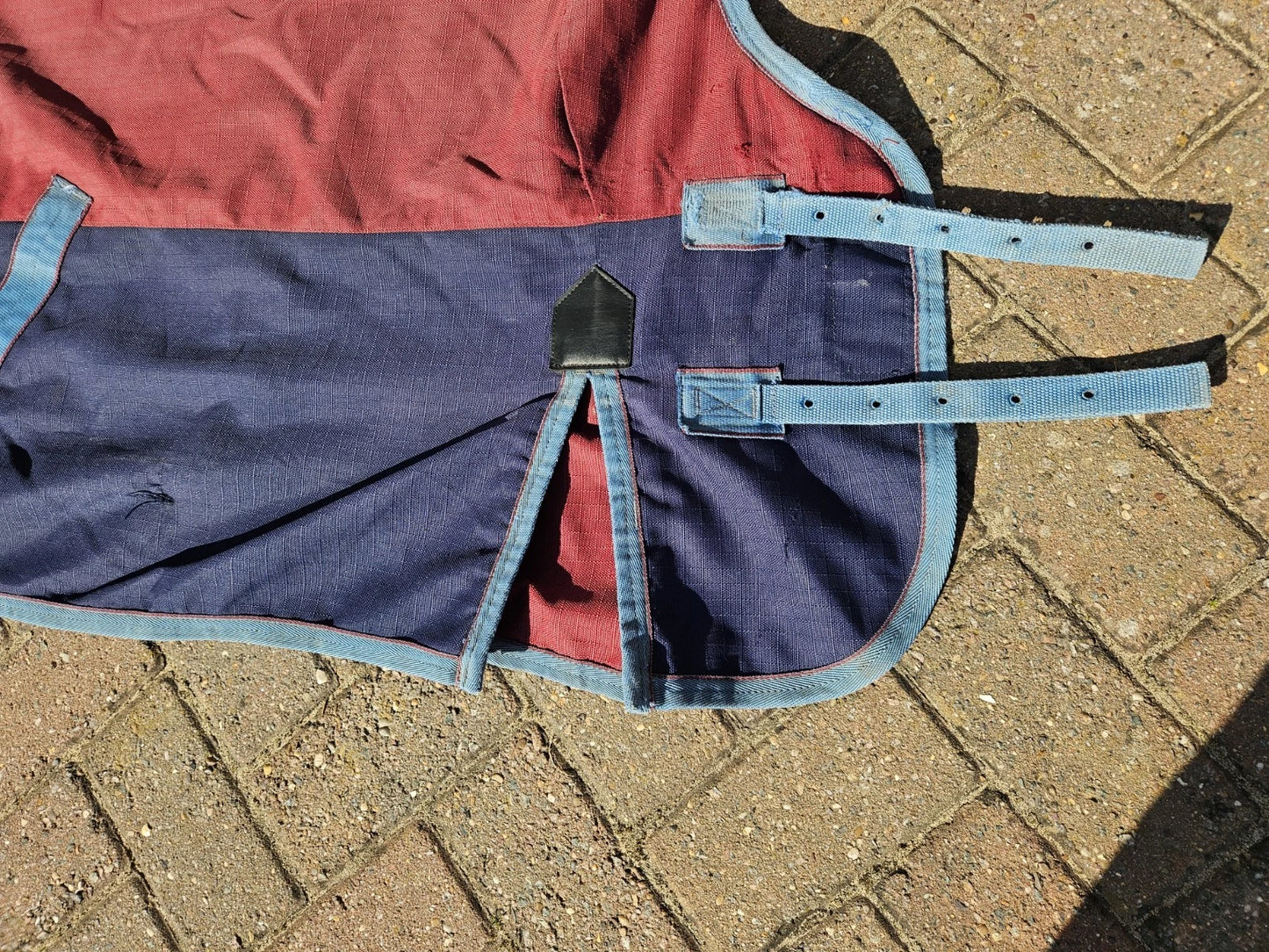 6'3 Weatherbeeta Red & Blue Freestyle Orican High Heavy Horse Turnout Rug RU196