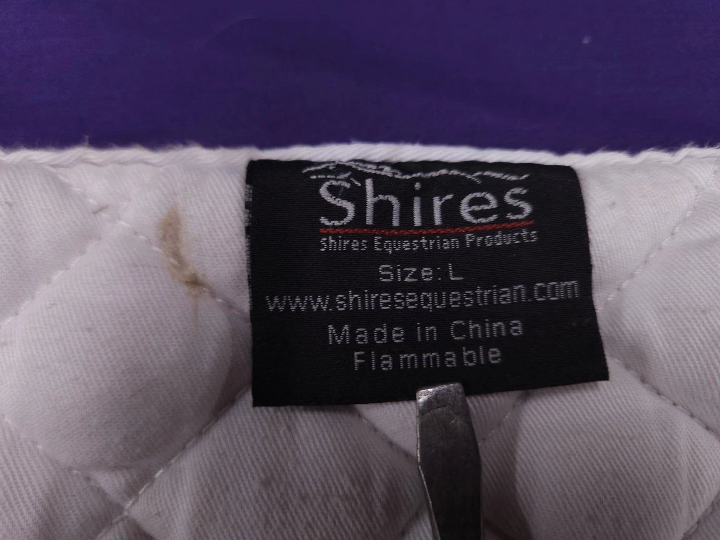 Shires Large / Full Size White Horse Saddle Pad / Numnah N96