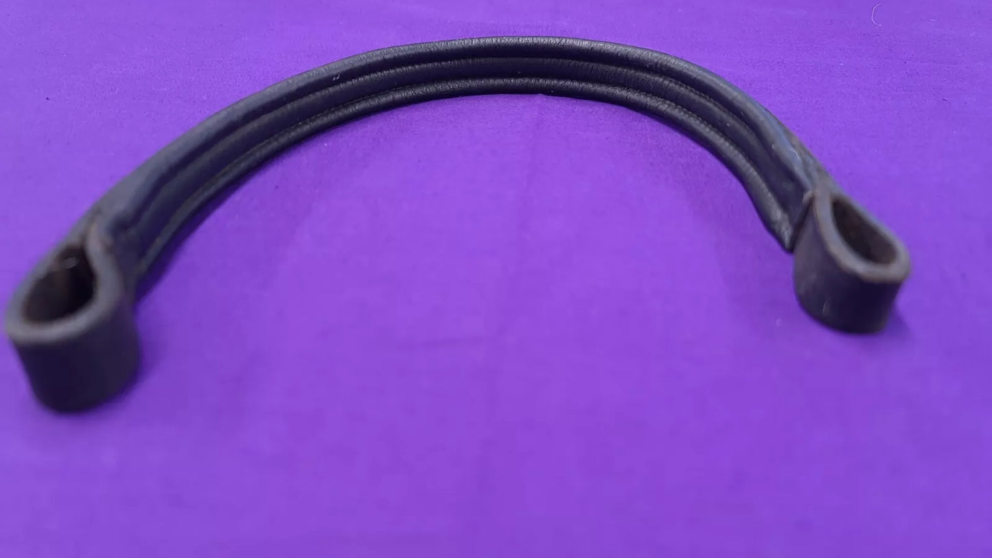 15" Cob Sized Black Leather Browband Horse Bridle Part BR250