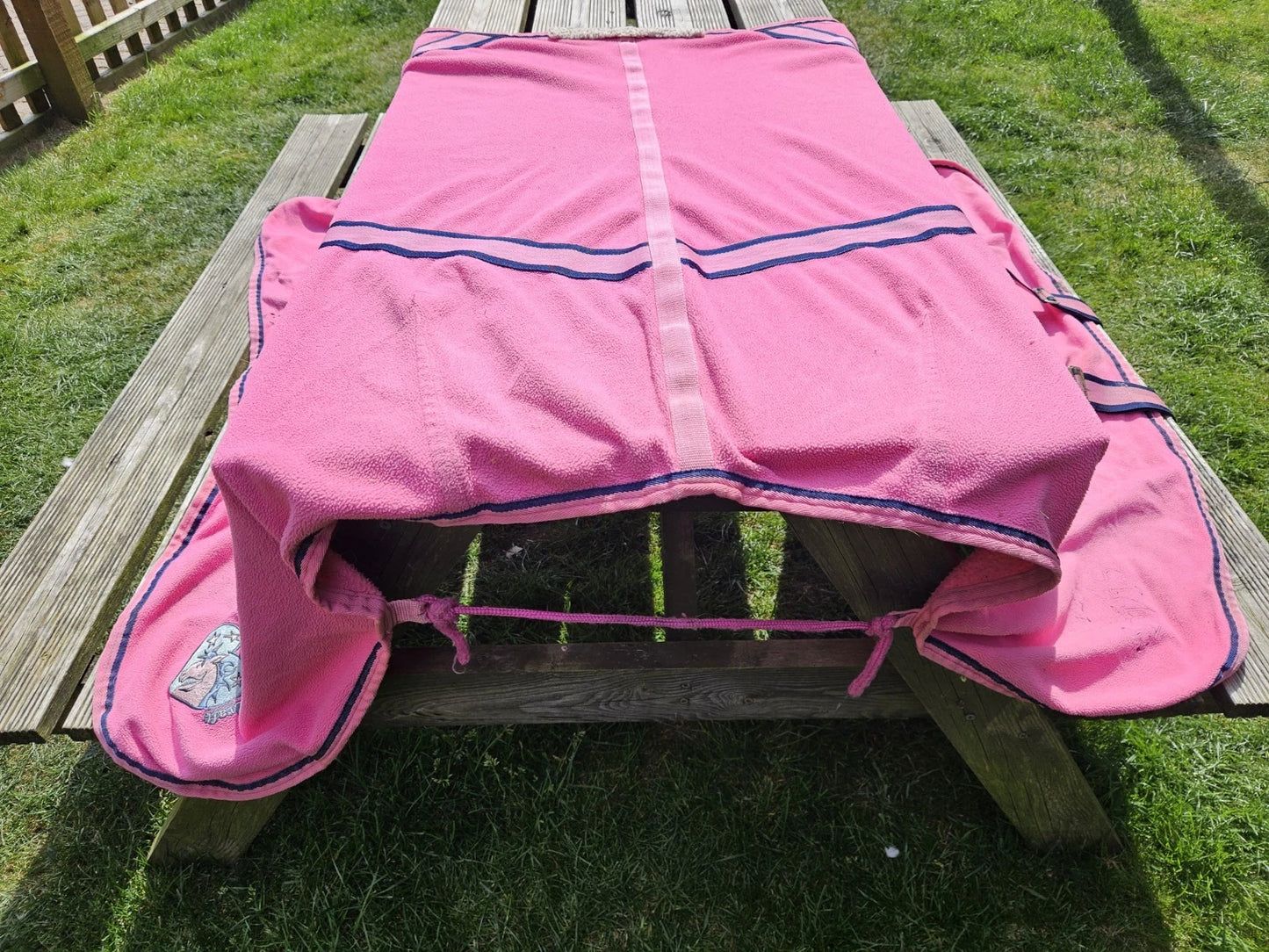 4'9 Cottage Craft Pink Horse Fleece RU208