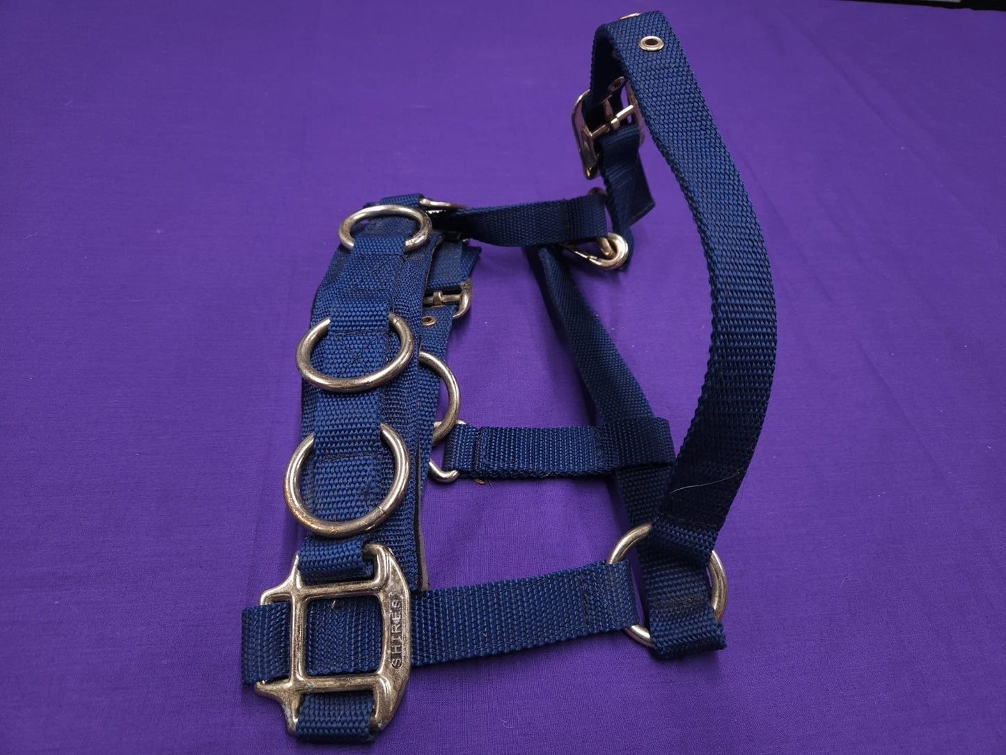 Shires Pony Size Navy Blue Lunging Cavesson Horse Headcollar HC88