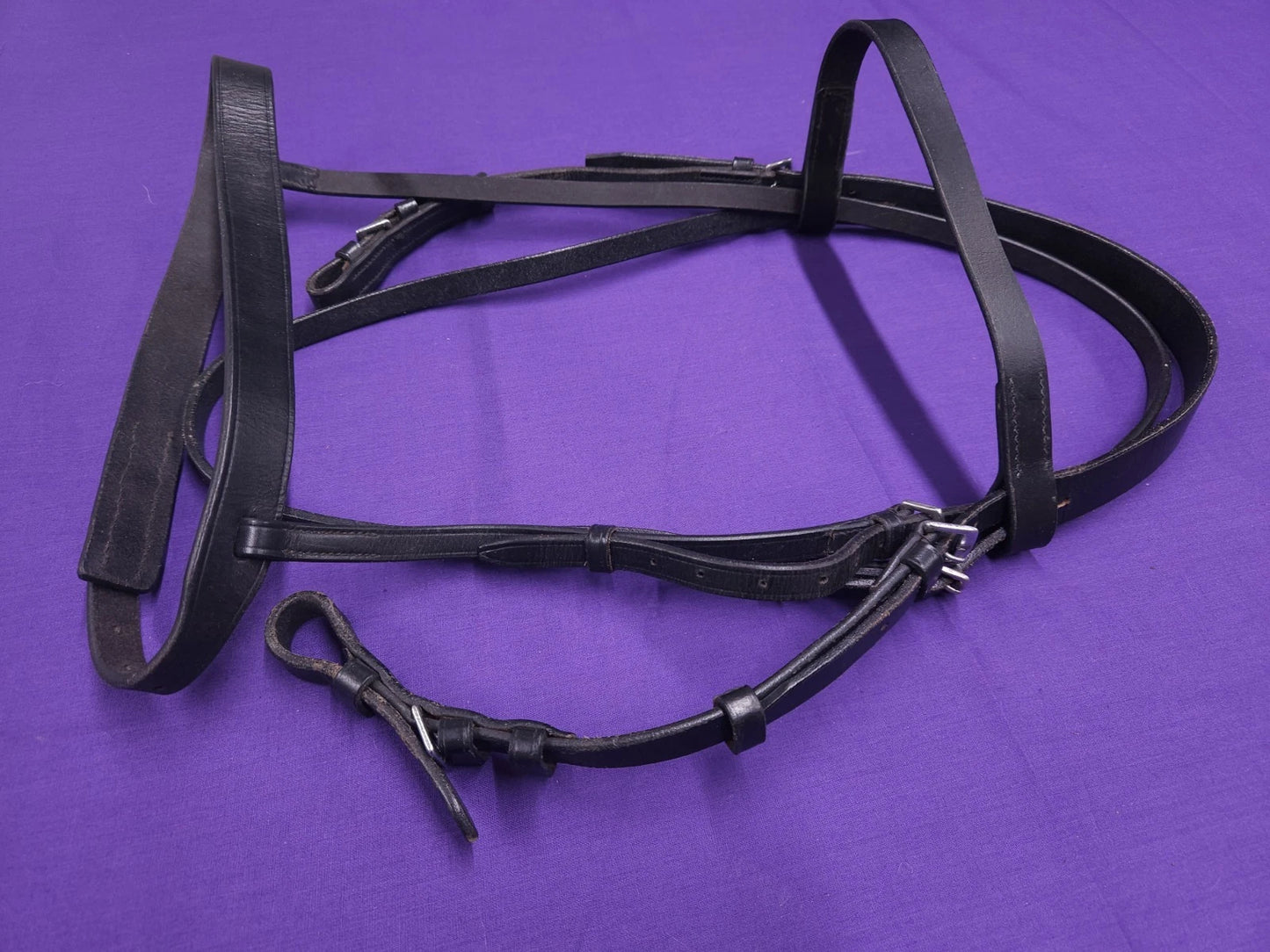 Jeffries Wembley Full Size Black Leather Hunter Horse Bridle BR435