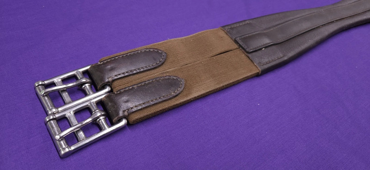 44" Jeffries Wembley Brown Leather Elasticated Horse Girth G137