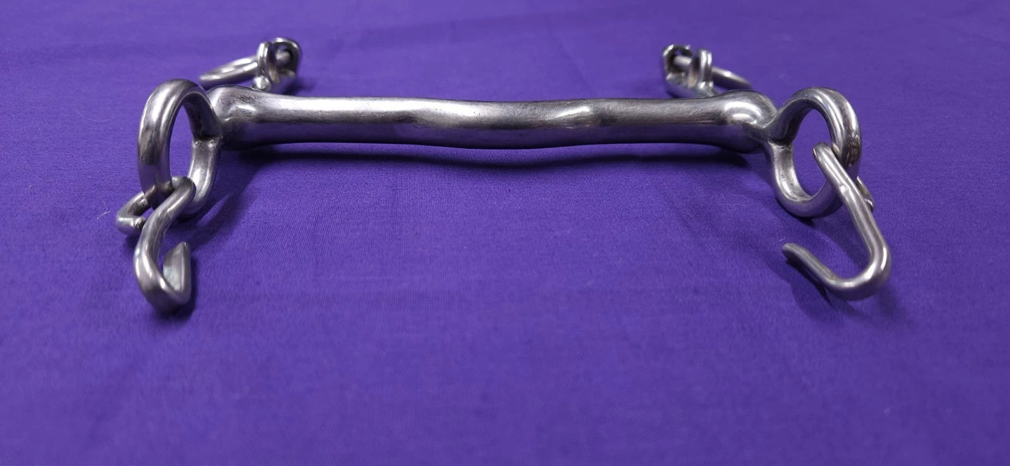 5" Cottage Craft Fixed Cheek Weymouth With Ported Mouthpiece Horse Bit B329