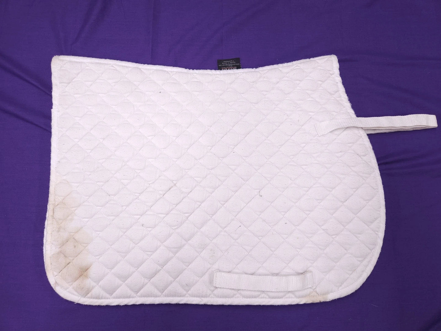 Shires Large / Full Size White Horse Saddle Pad / Numnah N96