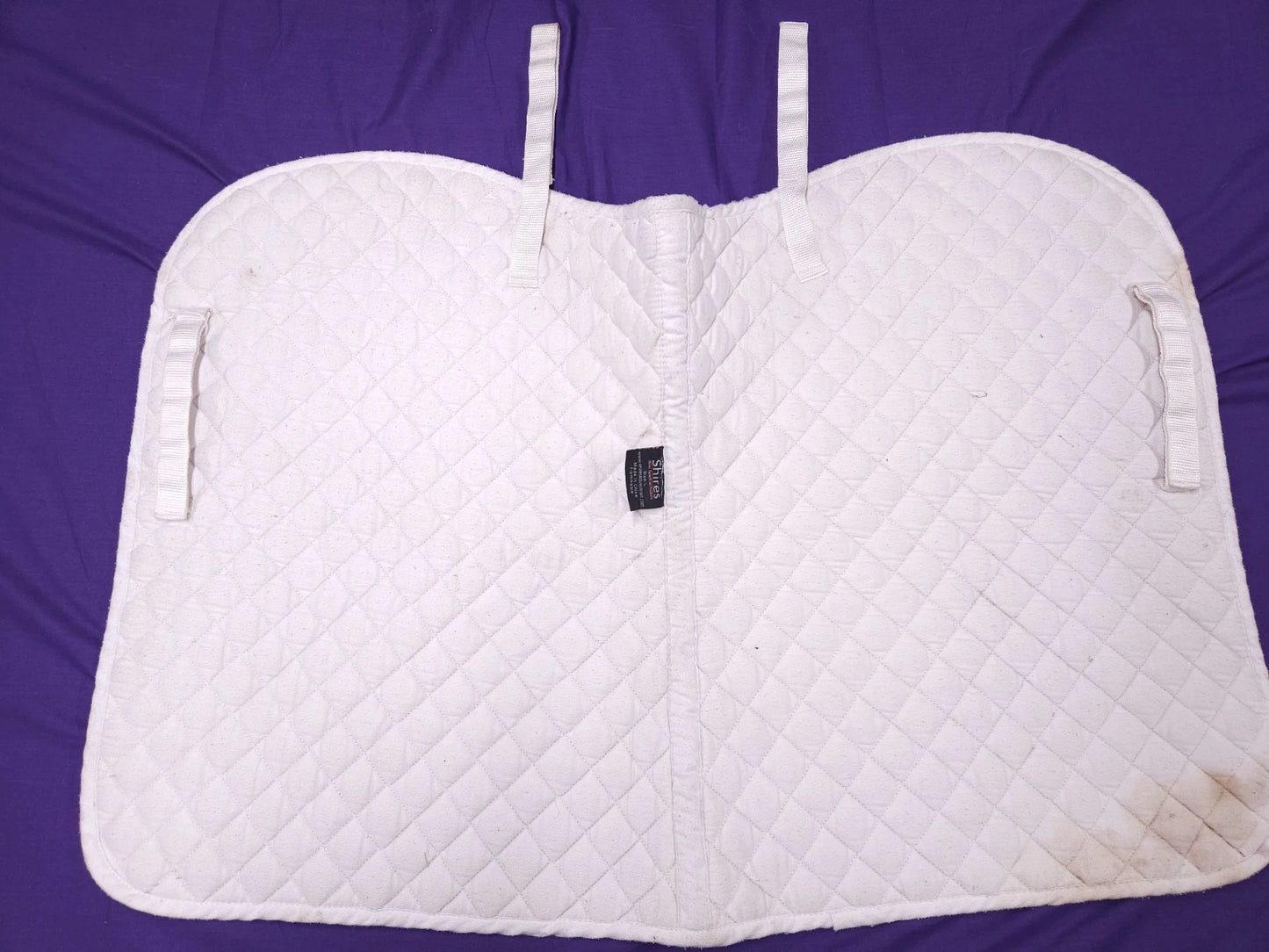 Shires Large / Full Size White Horse Saddle Pad / Numnah N96