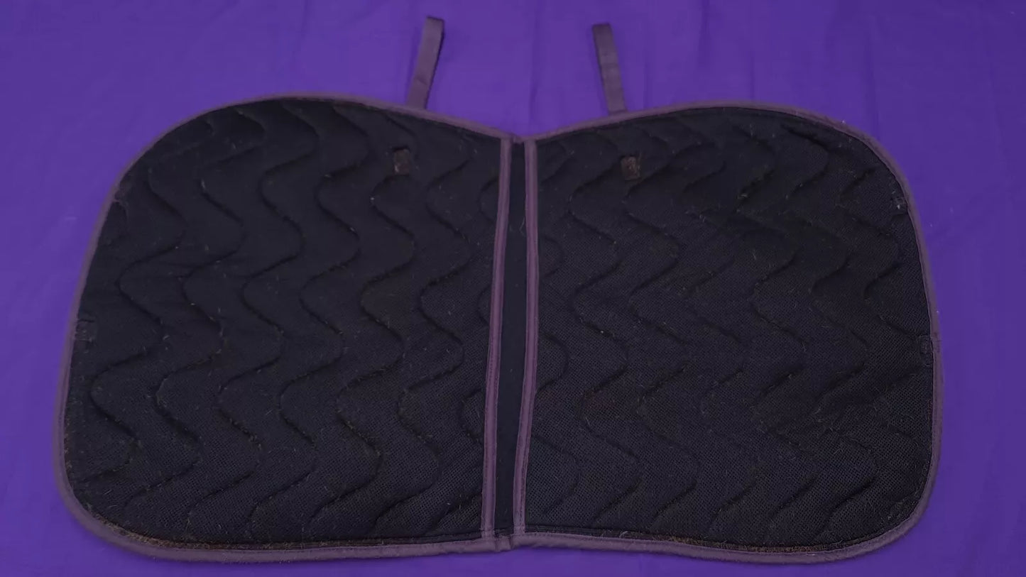 Full Size Rhinegold Dark Purple Quilted Wave Horse Saddle Pad / Numnah N75