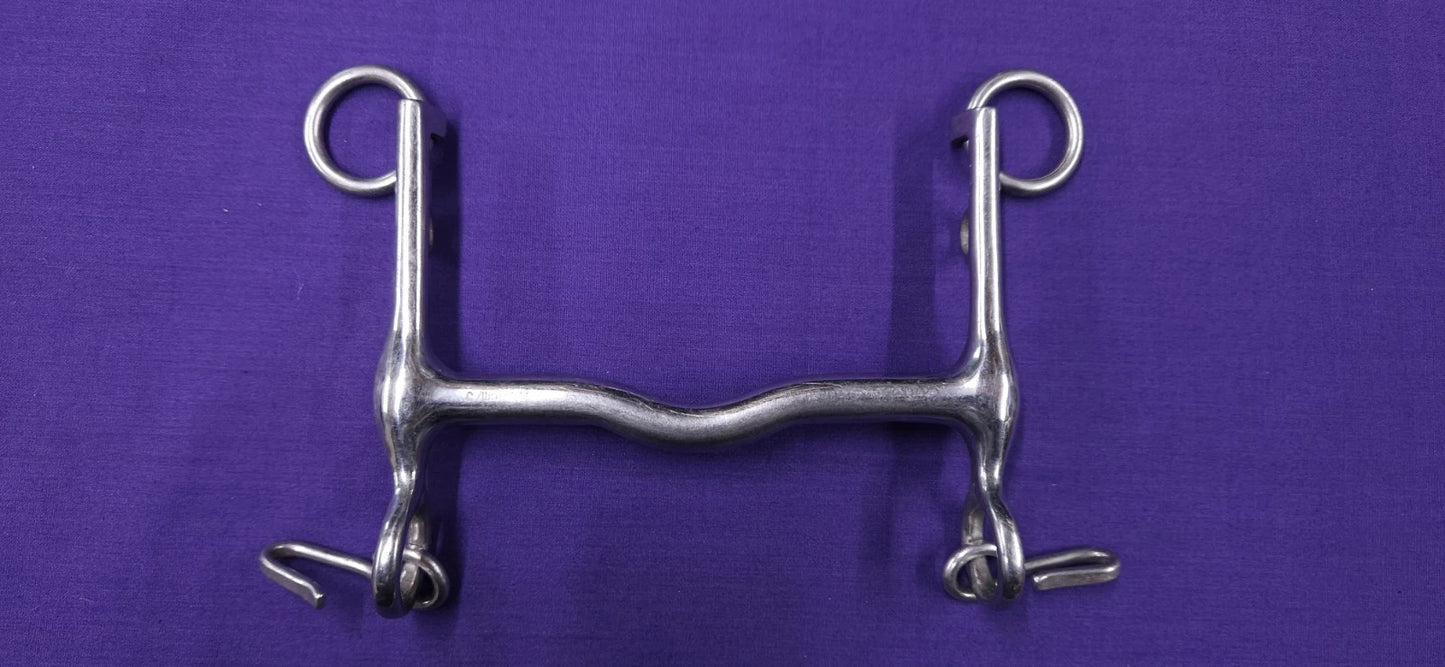5" Cottage Craft Fixed Cheek Weymouth With Ported Mouthpiece Horse Bit B329