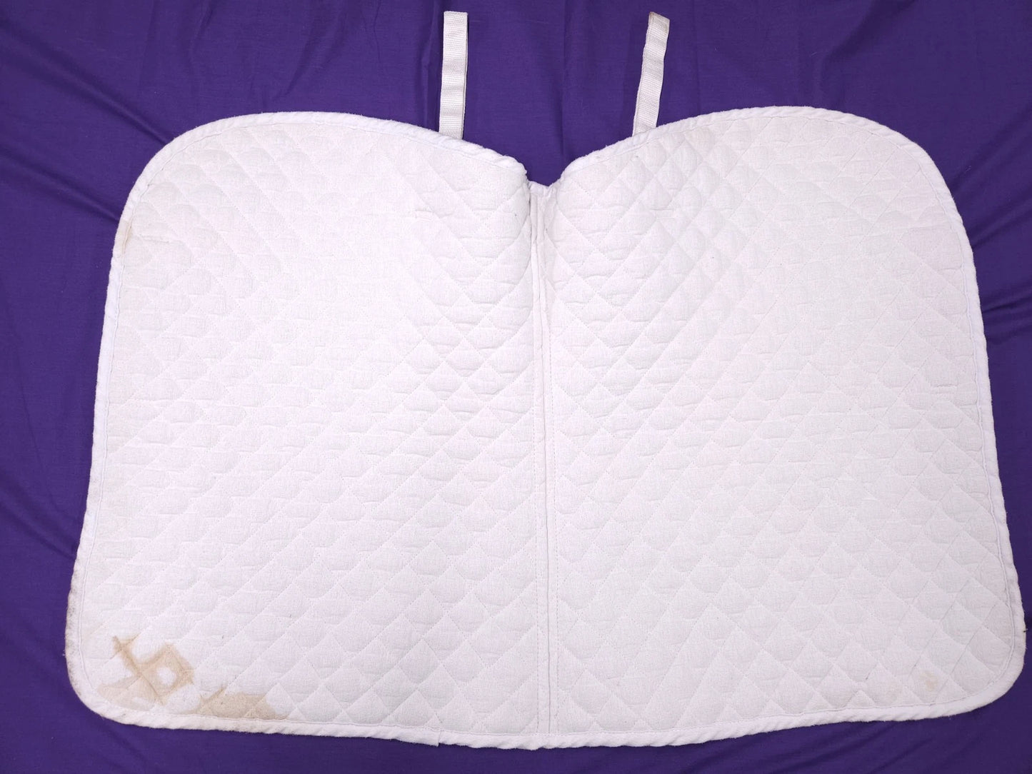 Shires Large / Full Size White Horse Saddle Pad / Numnah N96