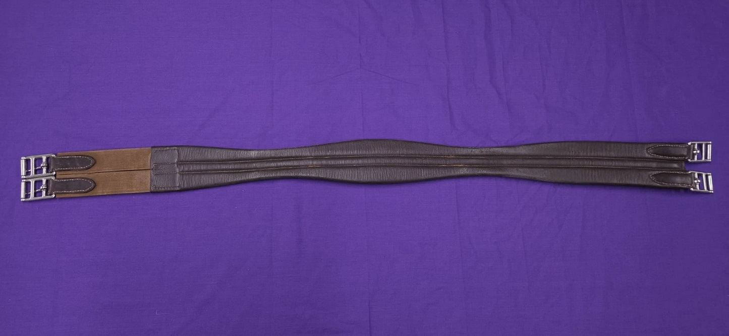44" Jeffries Wembley Brown Leather Elasticated Horse Girth G137