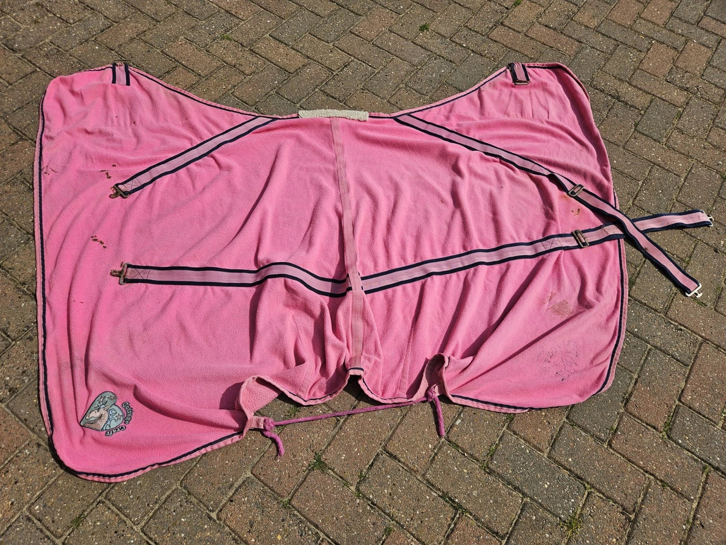 4'9 Cottage Craft Pink Horse Fleece RU208