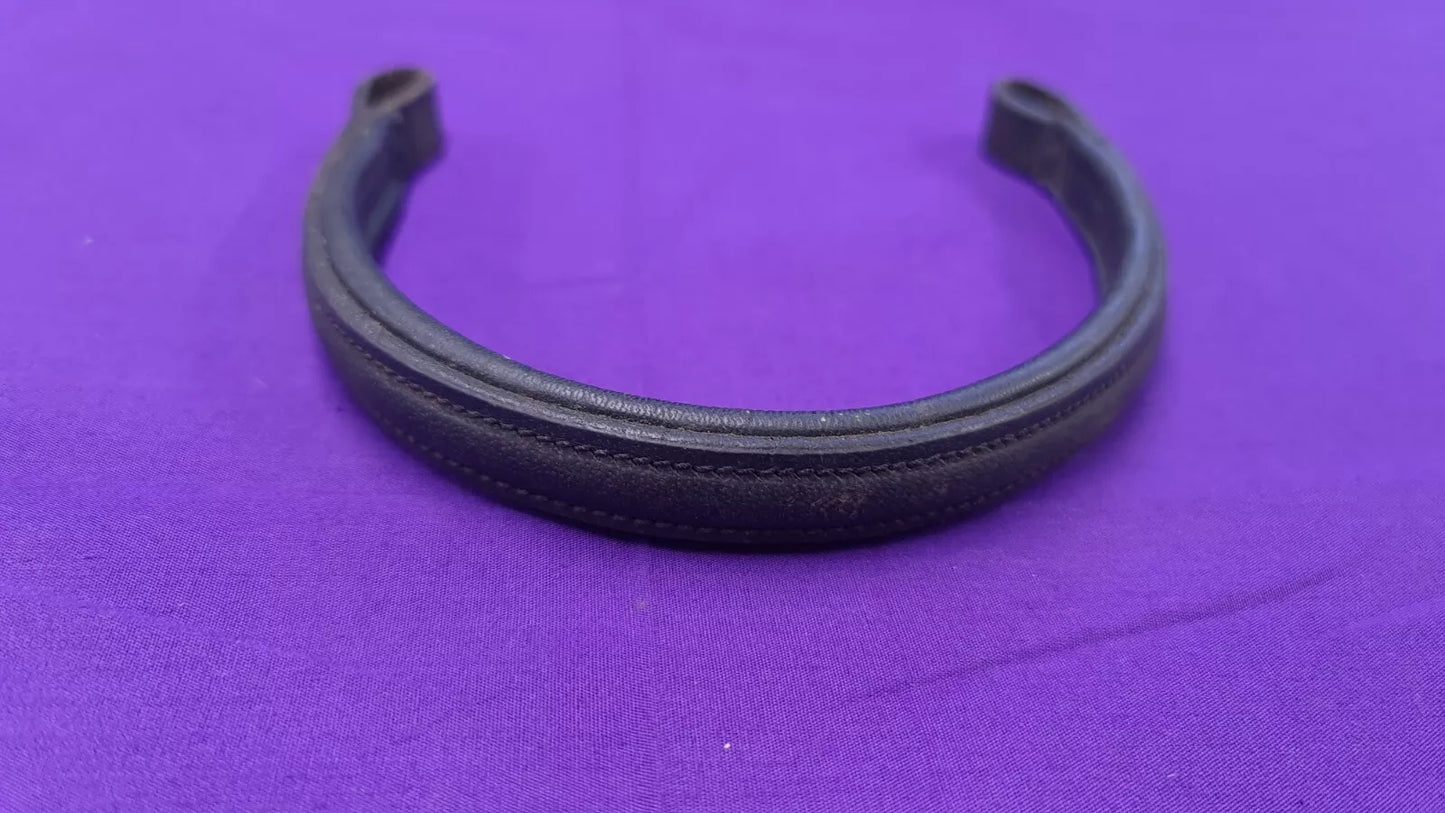 15" Cob Sized Black Leather Browband Horse Bridle Part BR250