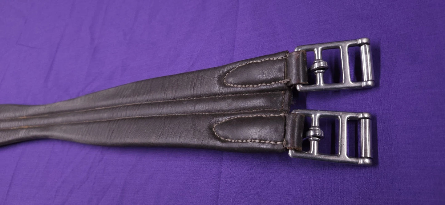 44" Jeffries Wembley Brown Leather Elasticated Horse Girth G137