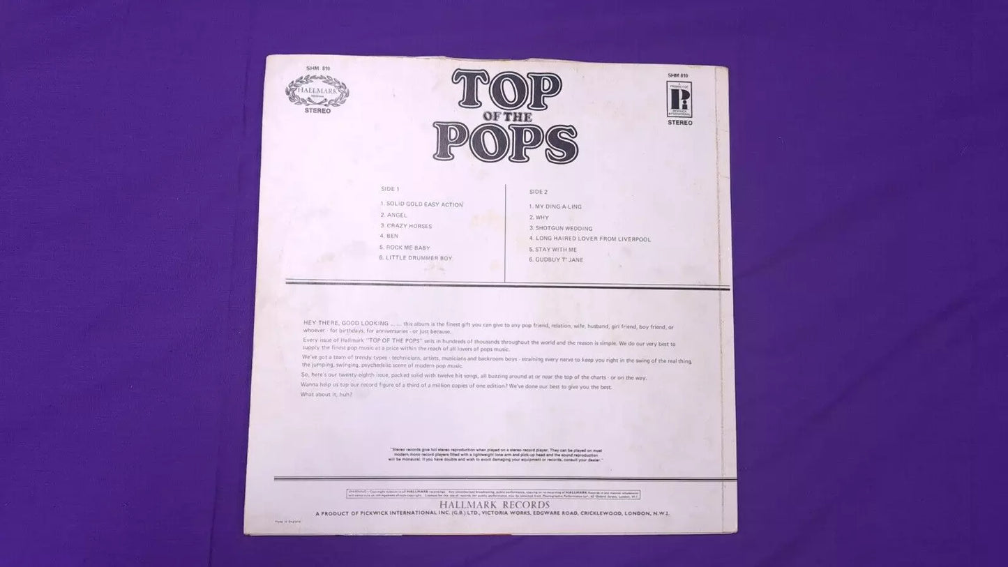 Various Artists - Top Of The Pops Vol. 28 SHM 810 Vinyl LP Record