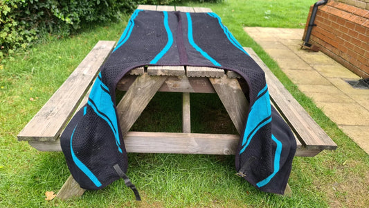 5'3 Show Fleece Sheet Cooler Black And Blue