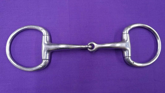 5" Eggbutt Snaffle Horse Pony Bit With Crystals And Engraving