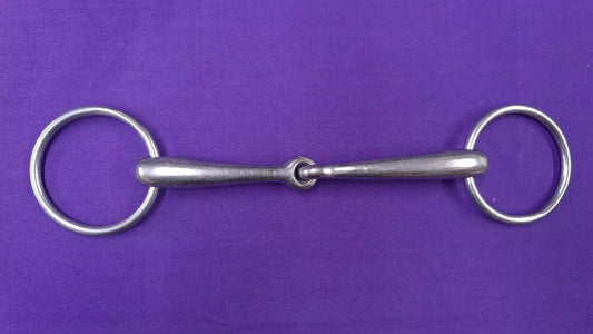 6.25" Eldonian Snaffle Loose Ring Single Joint Snaffle Horse Bit