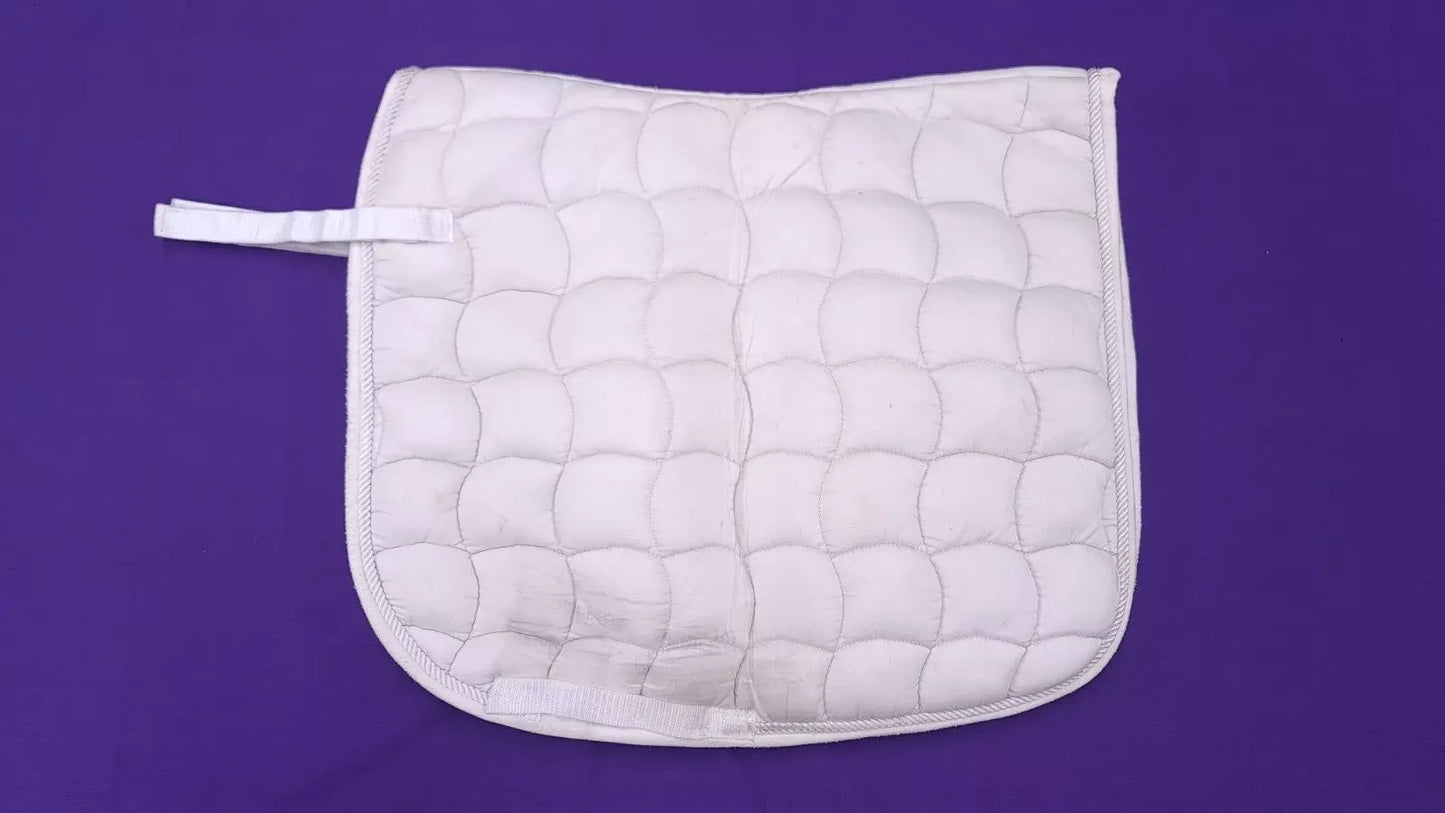 Schockemohle Sports White Dressage Padded Saddle Pad White Full Size