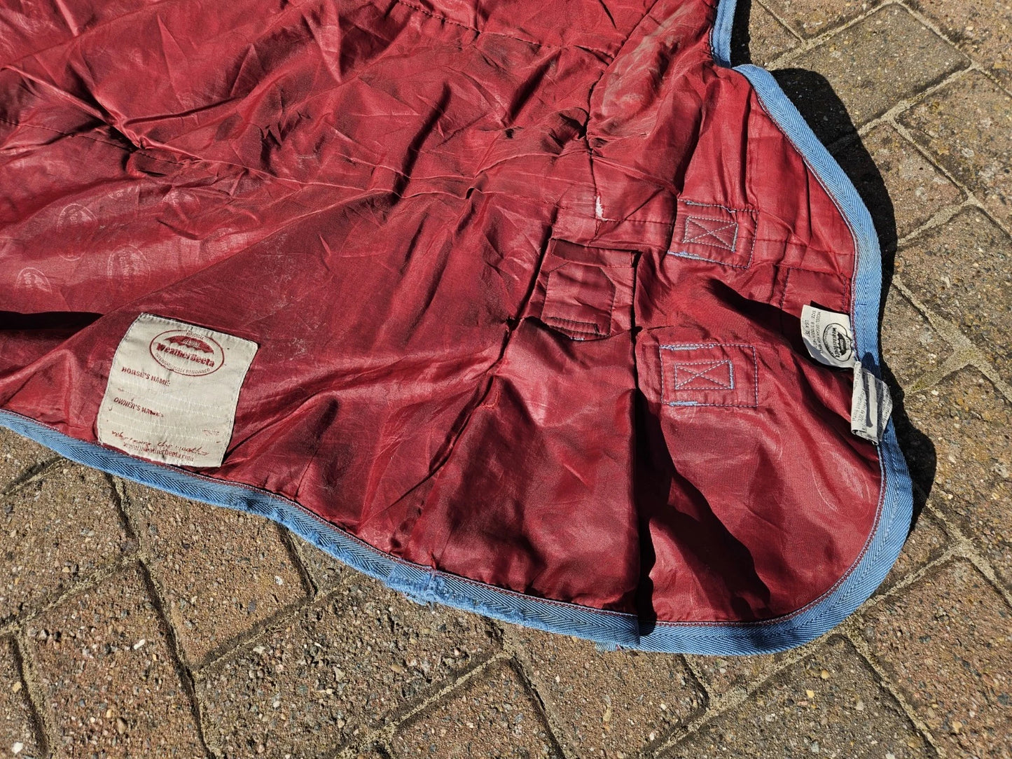 6'3 Weatherbeeta Red & Blue Freestyle Orican High Heavy Horse Turnout Rug RU196