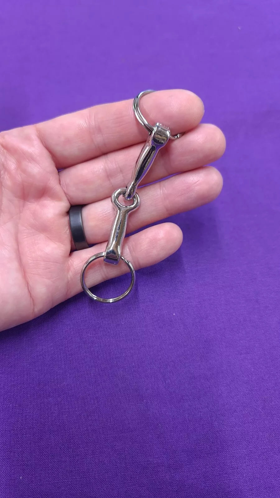 Snaffle Horse Bit Keyring For Horse Lovers and Equine Enthusiasts