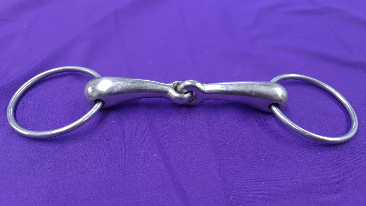 5.5" Loose Ring Snaffle Single Joint Hollow Mouthpiece