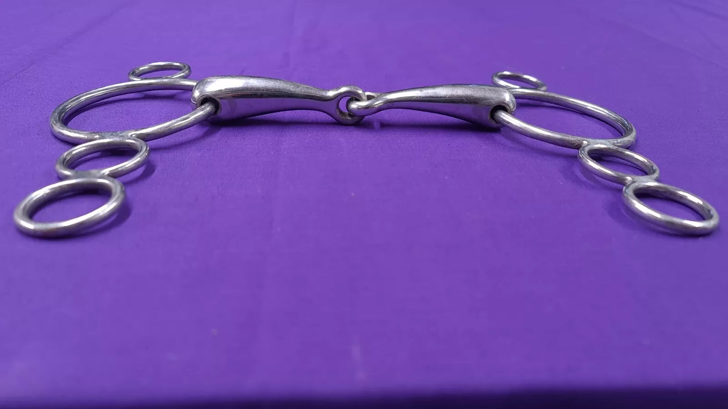 3 Ring Gag 5.5" Horse Bit Single Joint