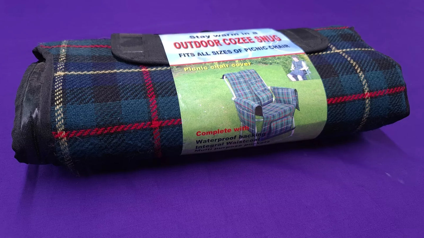 Outdoor Cozee Snug Tartan Chair Cover