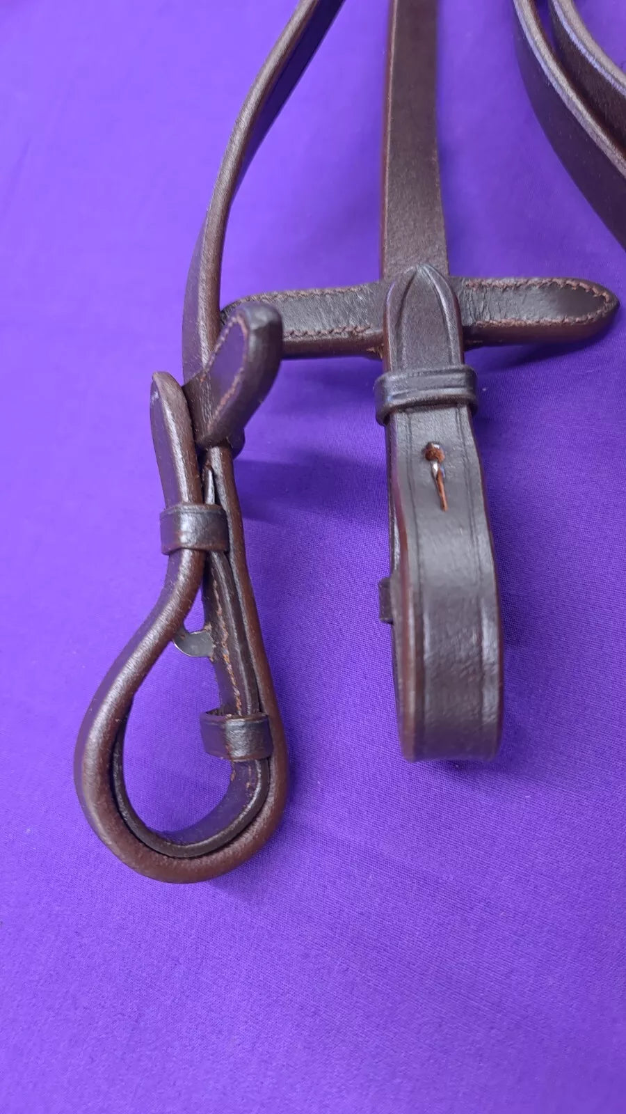 Full Reins Rubber Horse Riding John Whitaker Lynton 5/8" Brown