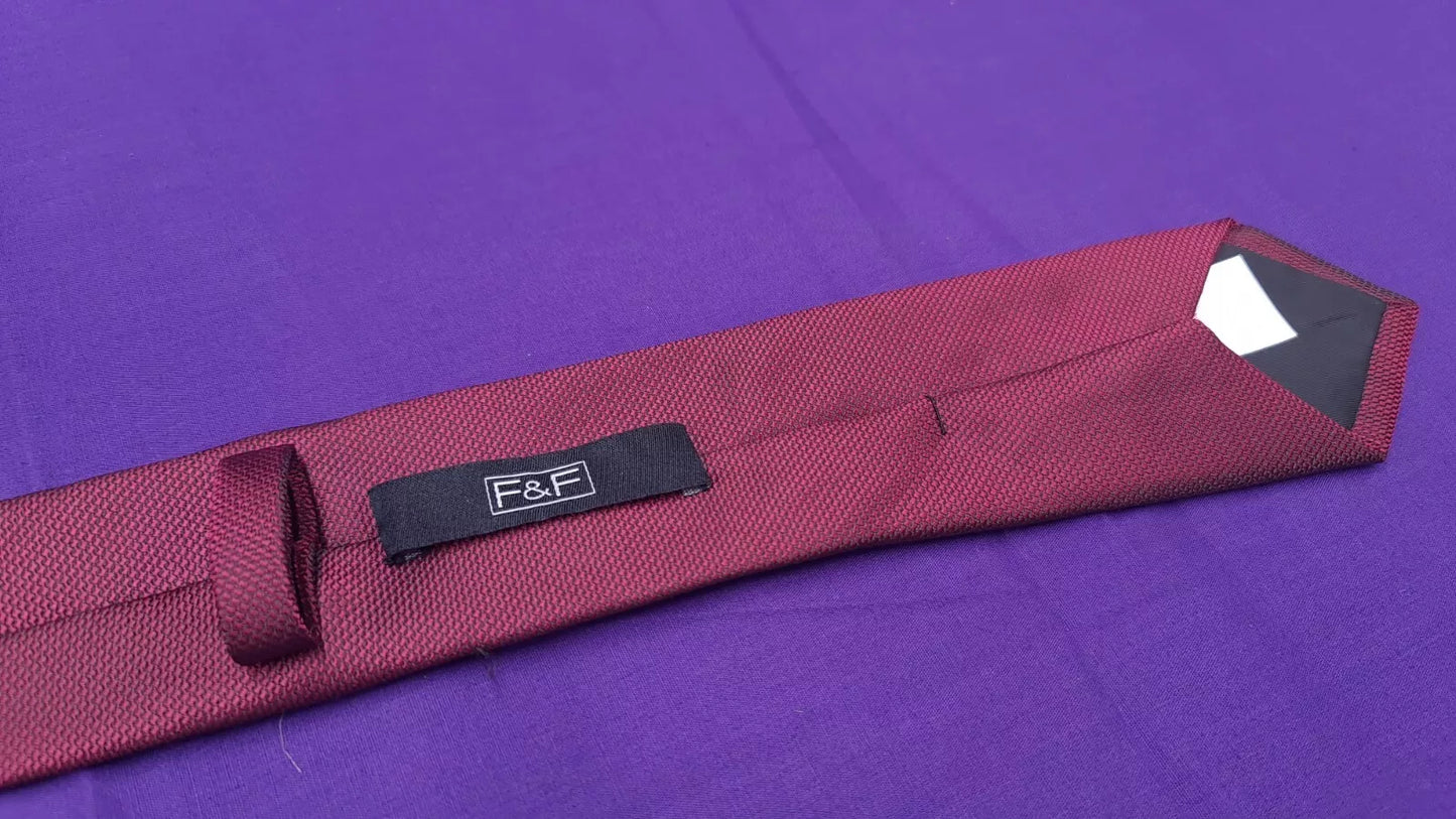 F&F Dark Red Tie Plain