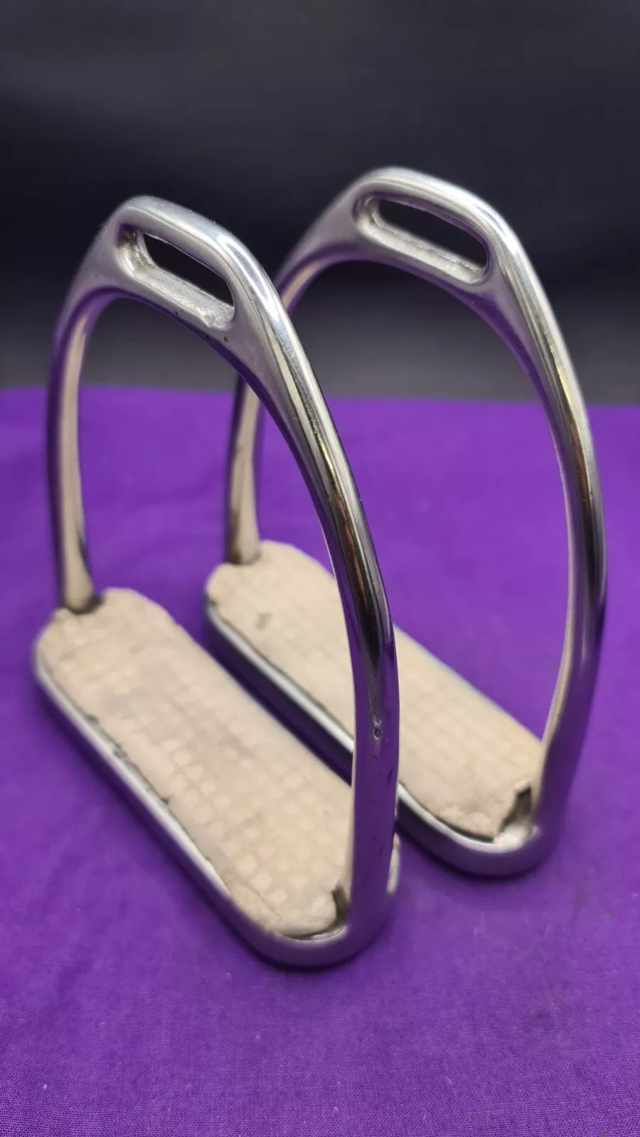 Solid Metal Stirrups With Treads 4.75" Horse Riding