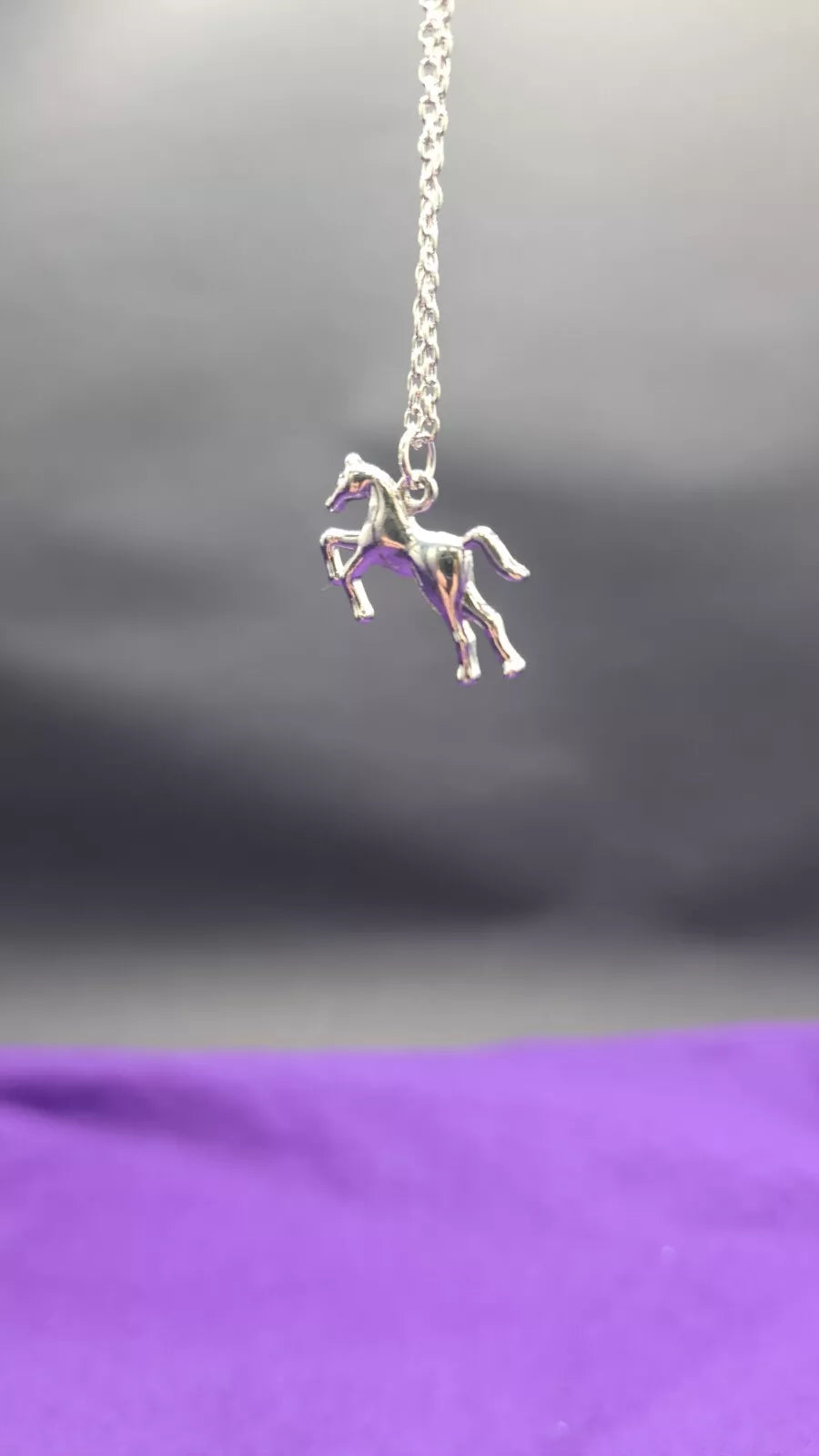 "Silver" Horse Pendant Necklace