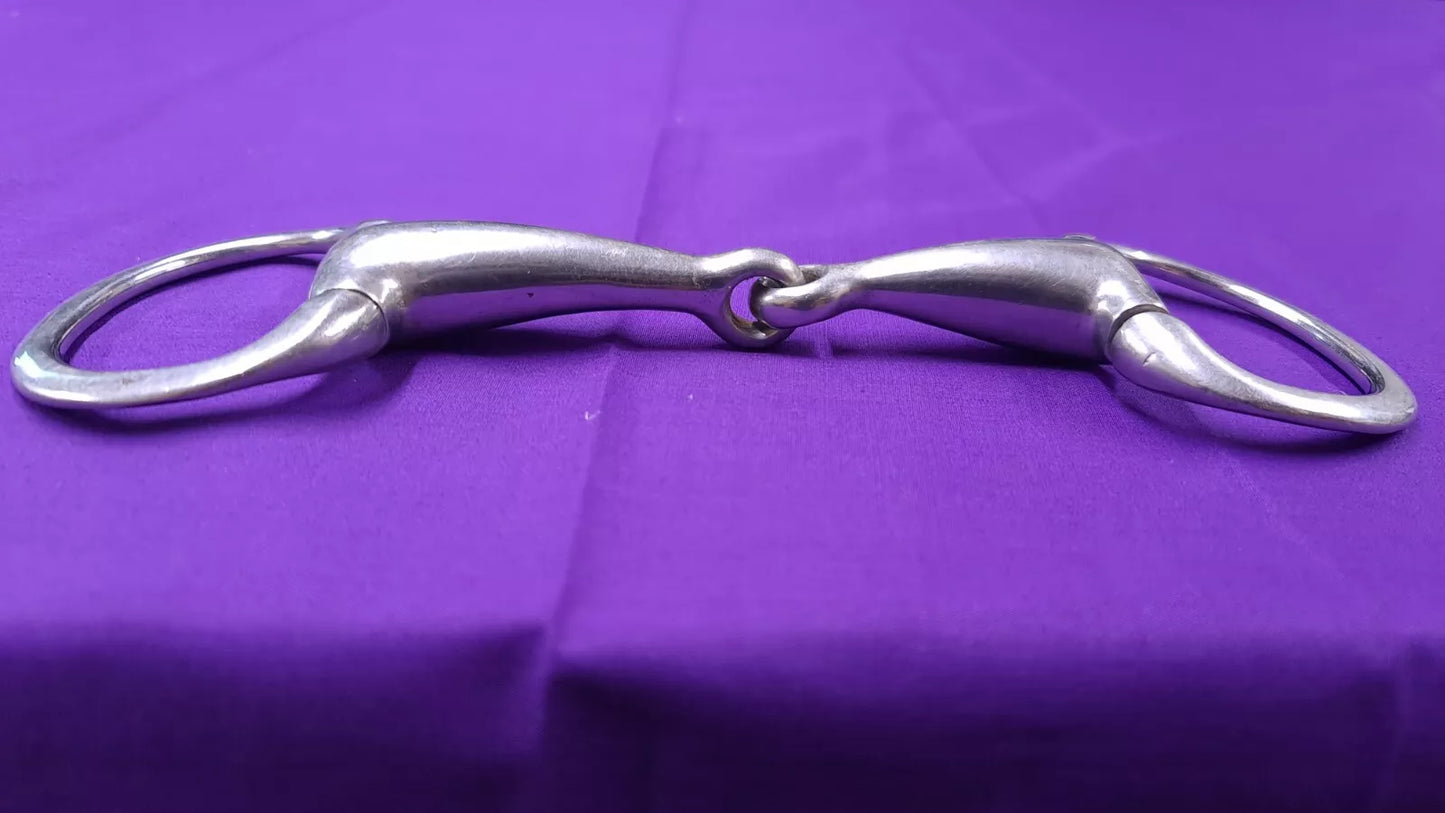 5.5" Stainless Steel Eggbutt Snaffle With Flat Rings