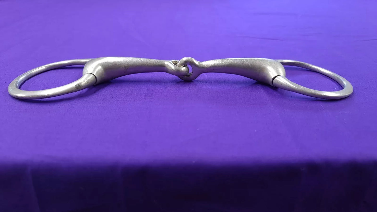 Vintage Solid Nickel 6" Single Joint Eggbutt Snaffle Bit