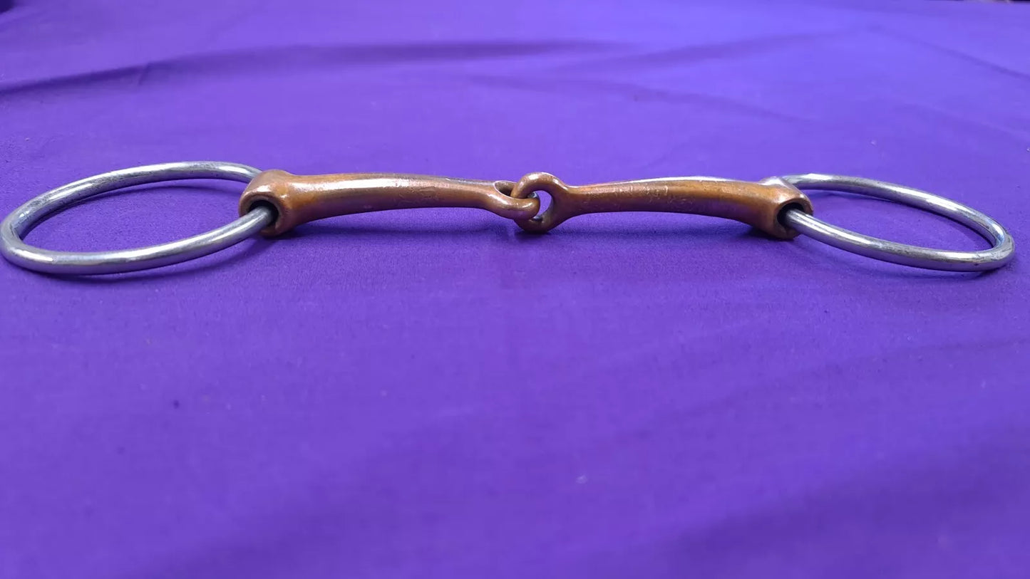 Loose Ring Snaffle Copper Mouthpiece Single Joint 6"