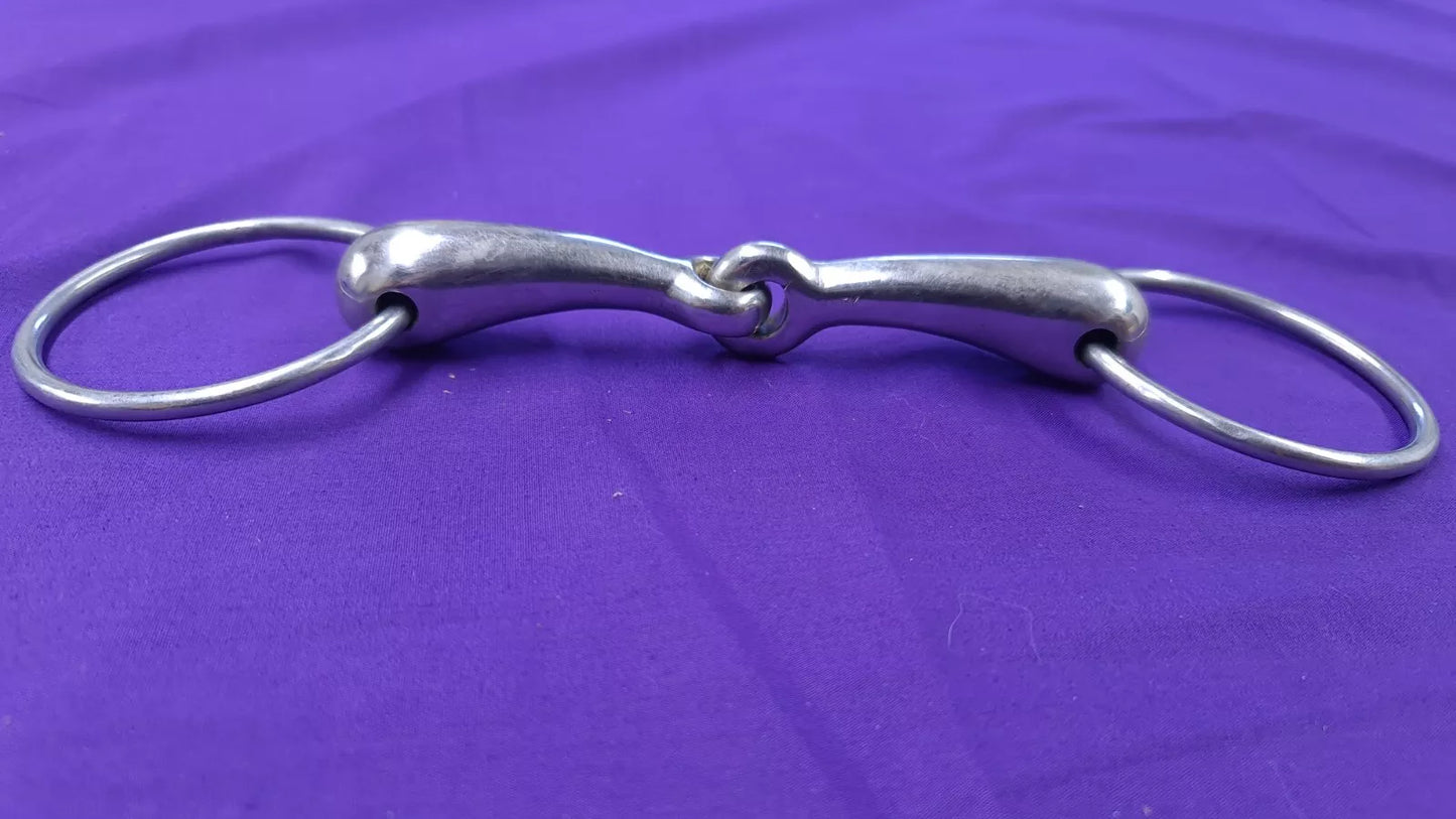 5.5" Loose Ring Snaffle Single Joint Hollow Mouthpiece