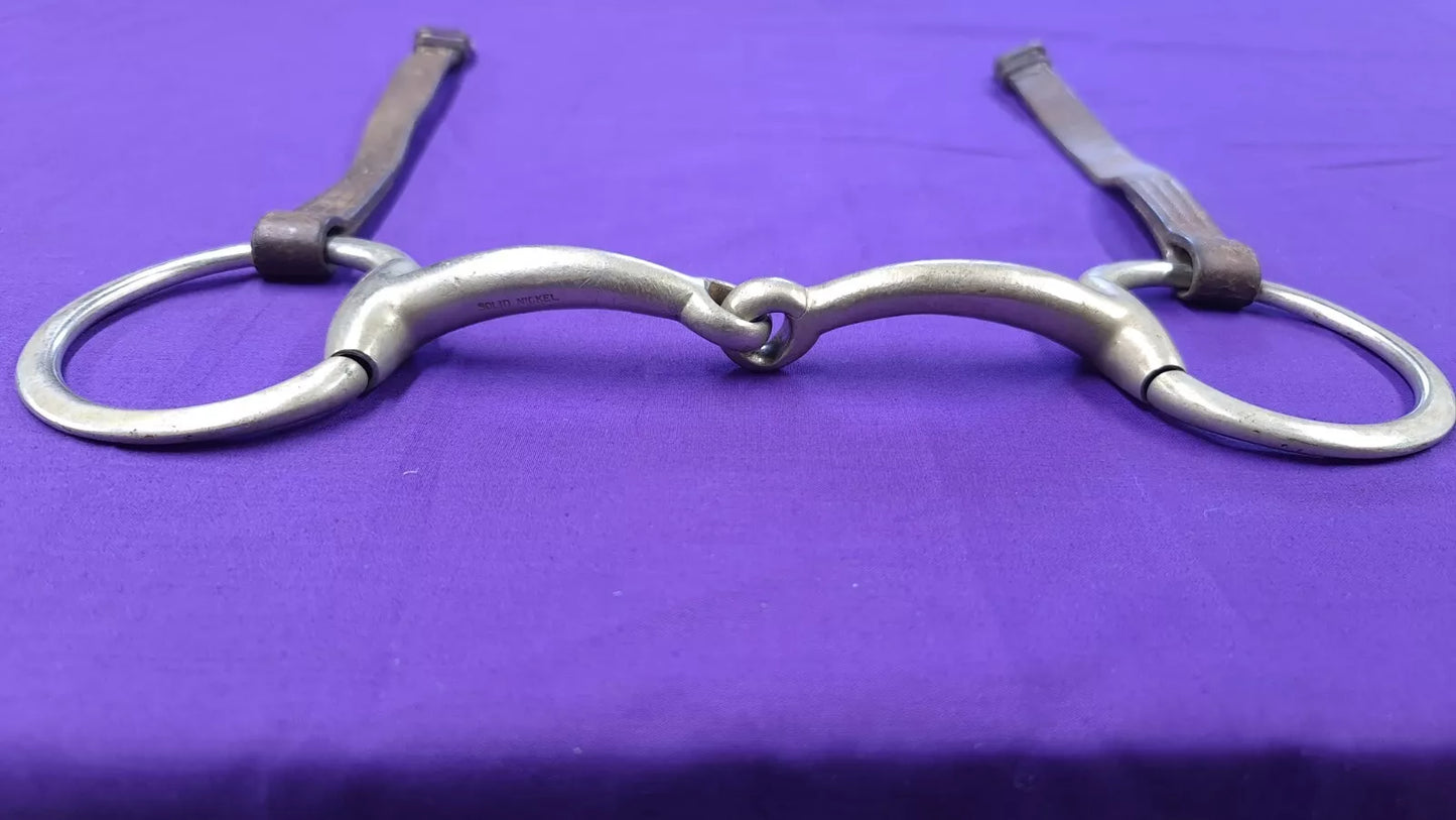 Vintage Solid Nickel 6.5" Flat Ring Eggbutt Snaffle