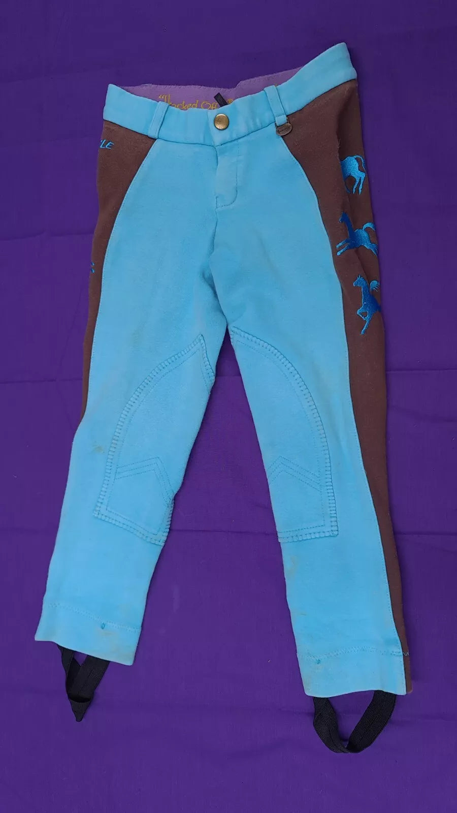 Hacked Off Childrens Blue Jodhpurs 20" 4 To 5 Years