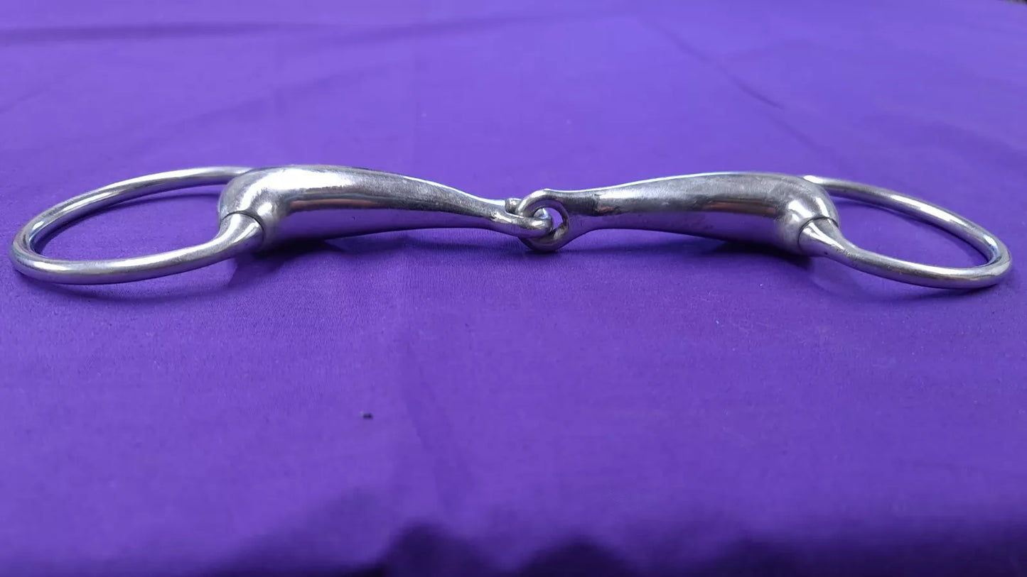 6" Eggbutt Snaffle Single Joint Hollow Mouthpiece