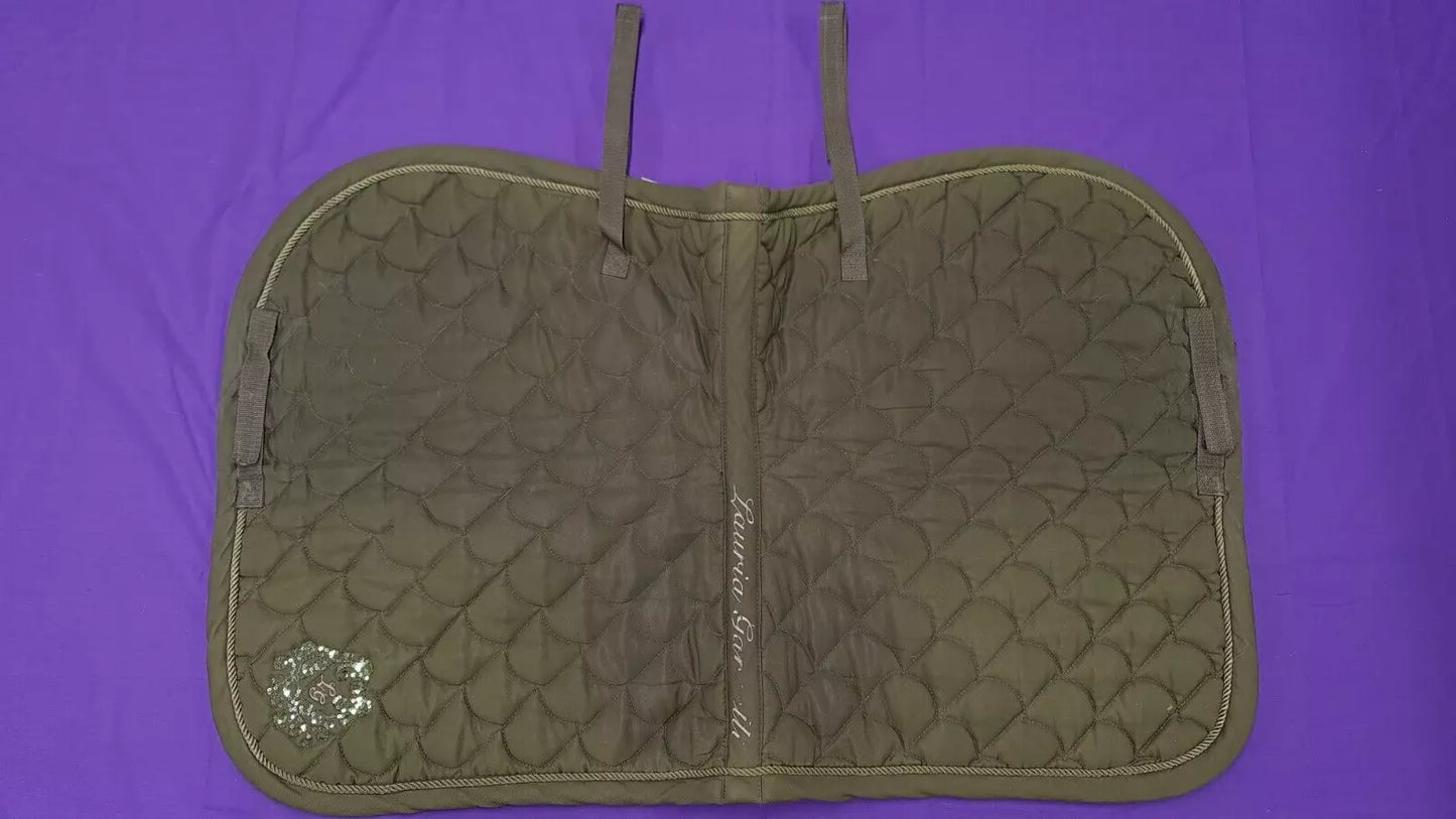 Lauria Garrelli Green GP Saddle Pad With Bling Sparkles Full