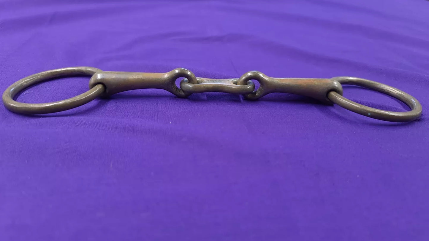 Vintage Loose Ring Snaffle With French Link 5.5" Nickel