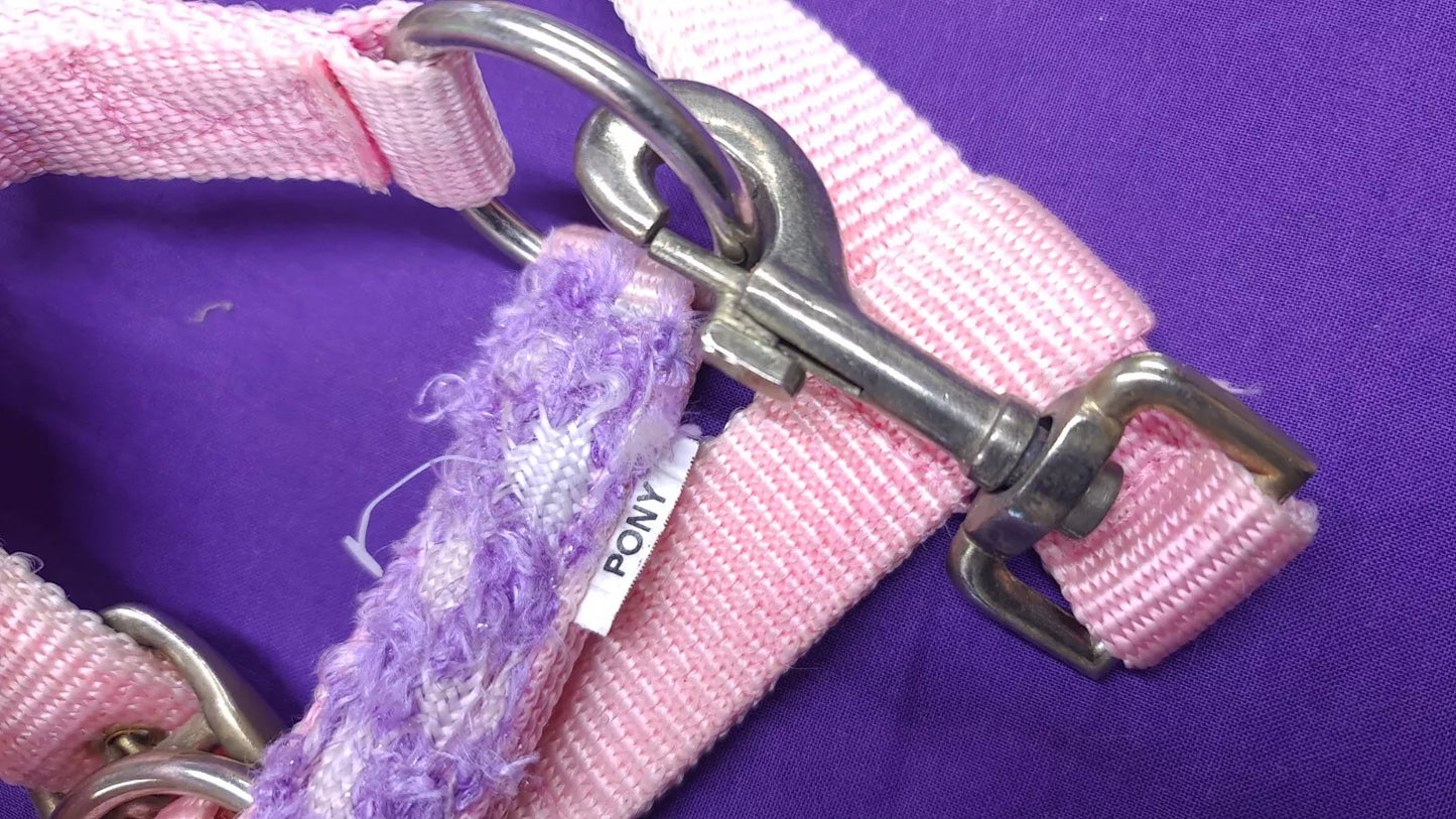 Headcollar Pink Purple & Grey Pony