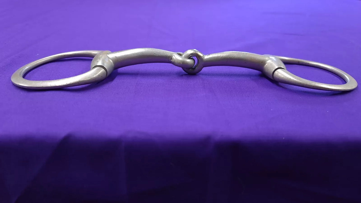 5.5" Vintage Eggbutt Snaffle Solid Nickel Single Joint