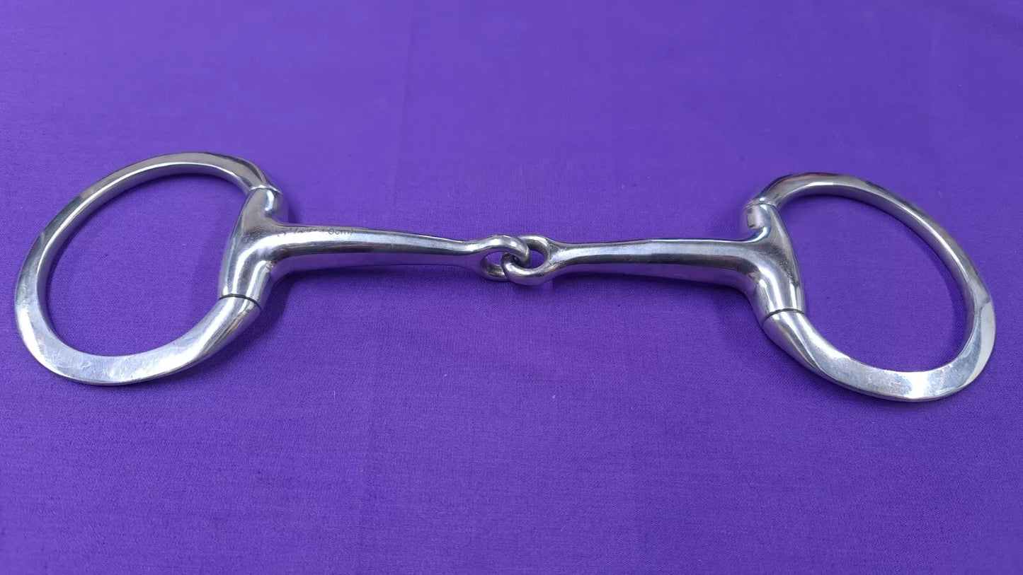 Flat Ring Eggbutt Snaffle Single Joint 5.5"