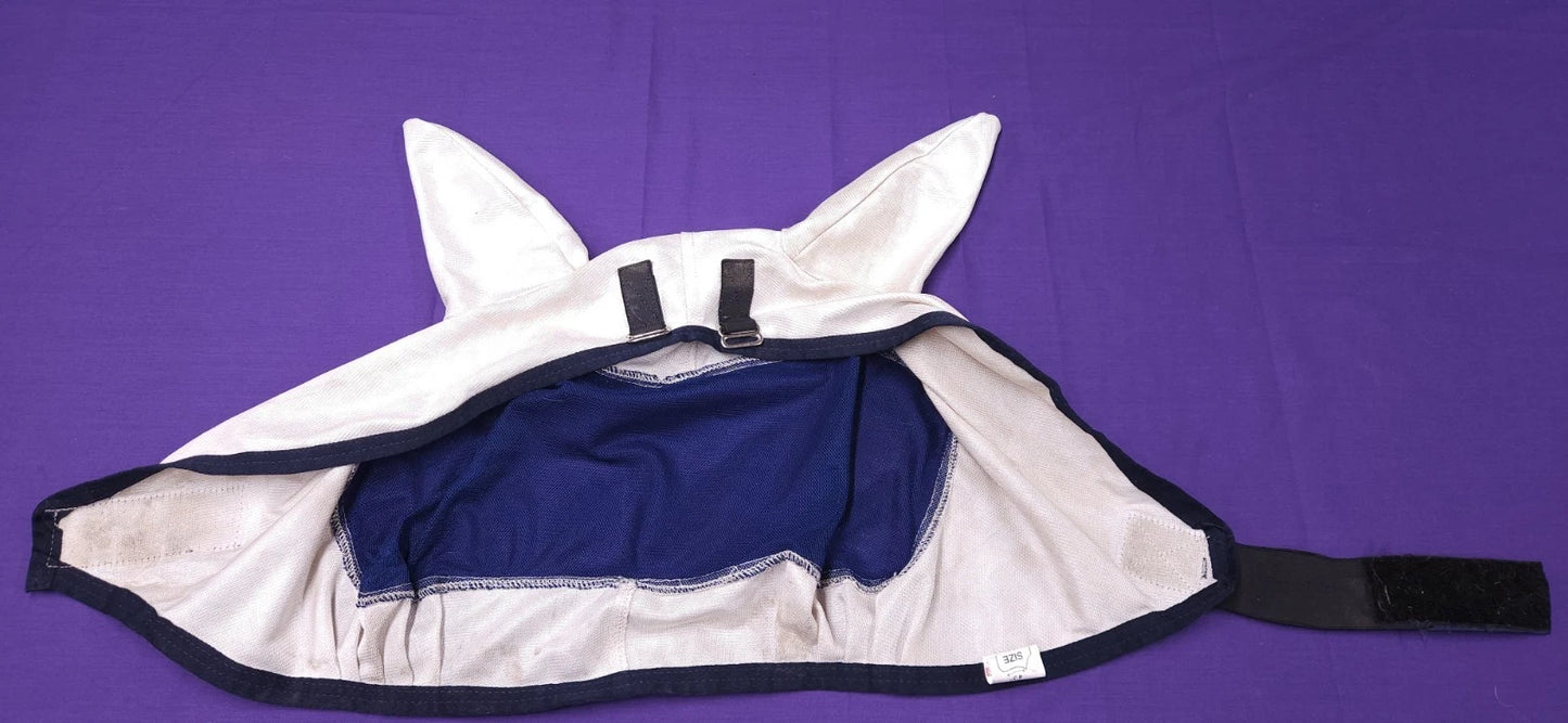 Loveson Full Size White And Blue Horse Fly Mask FL33