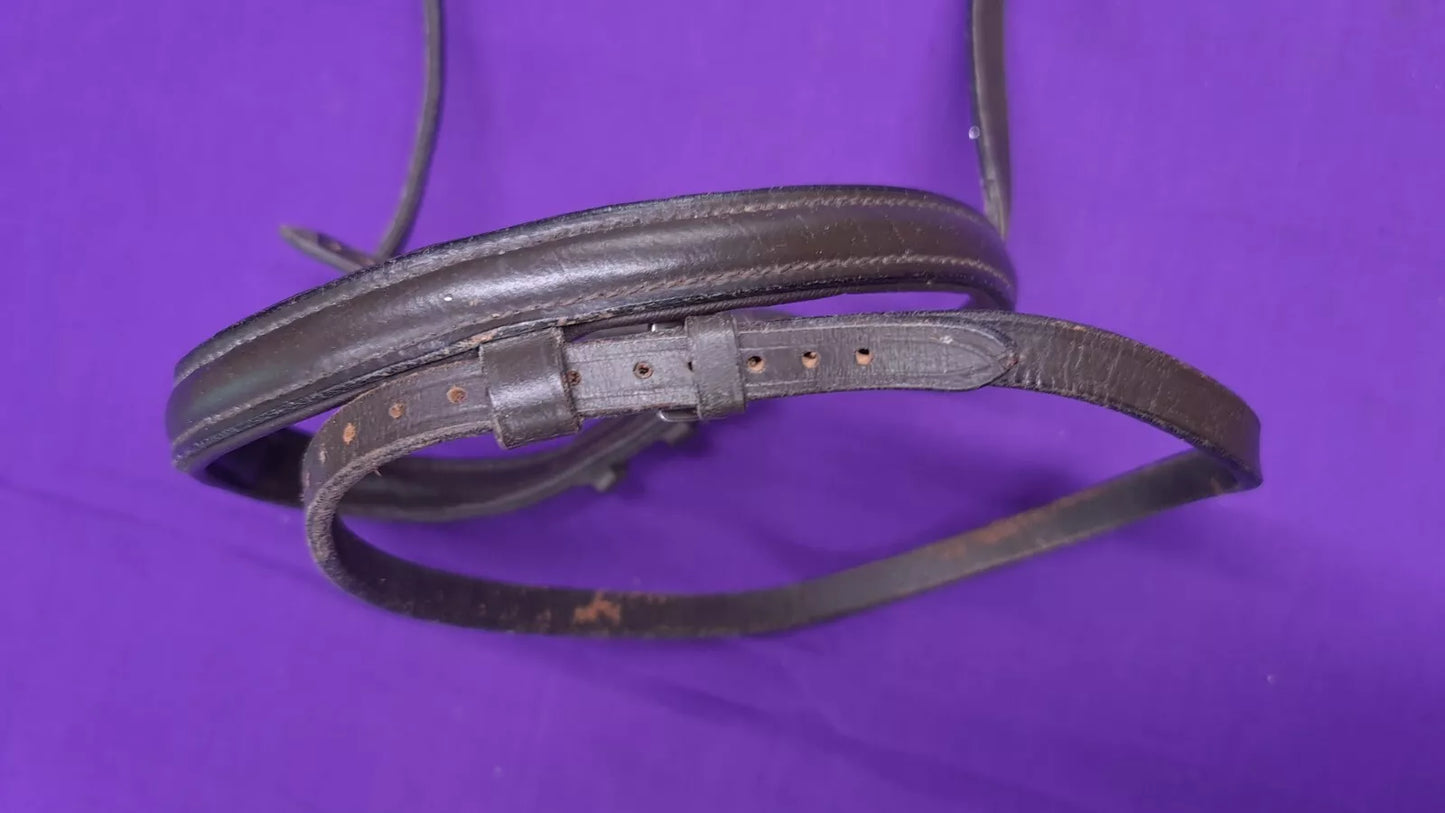 Noseband And Flash Brown Leather Full