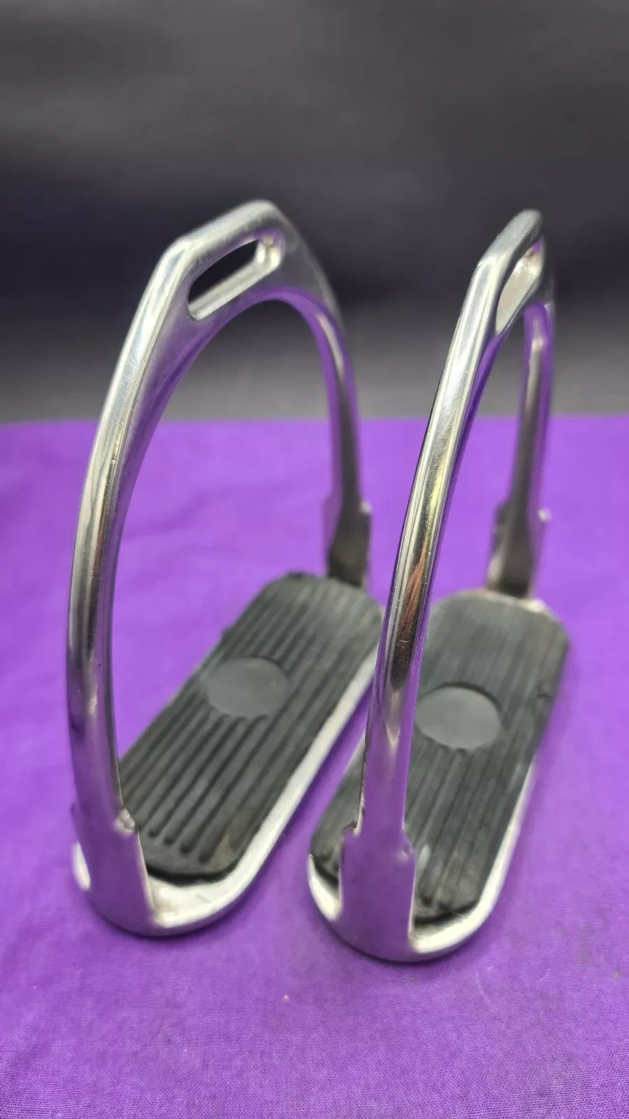 Metal Stirrups With Black Treads Horse Riding