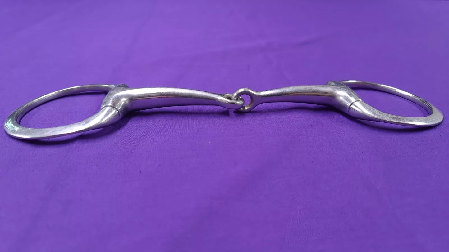 Flat Ring Eggbutt Snaffle 6" Single Joint