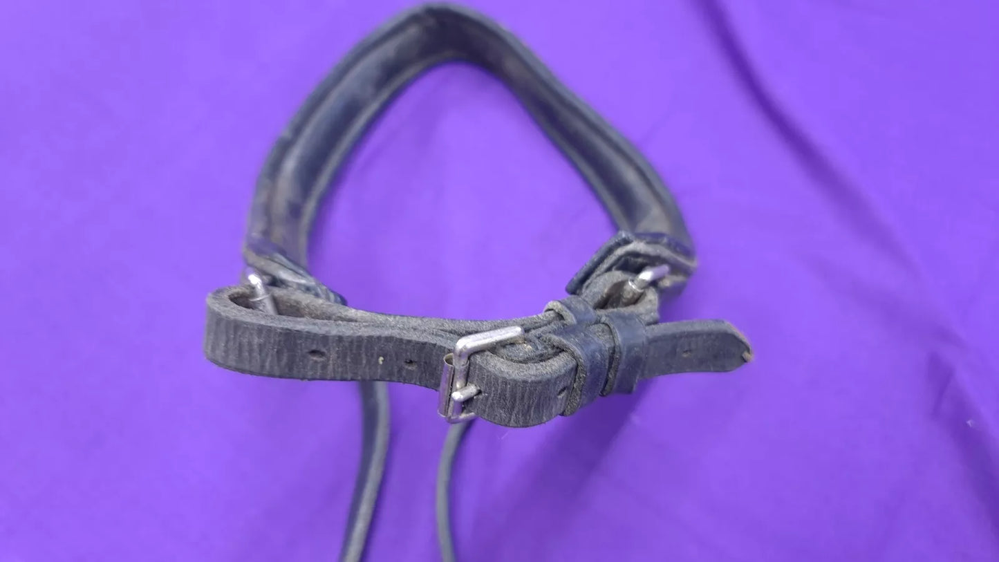 Crank Noseband Black Leather Full Horse Riding Tack