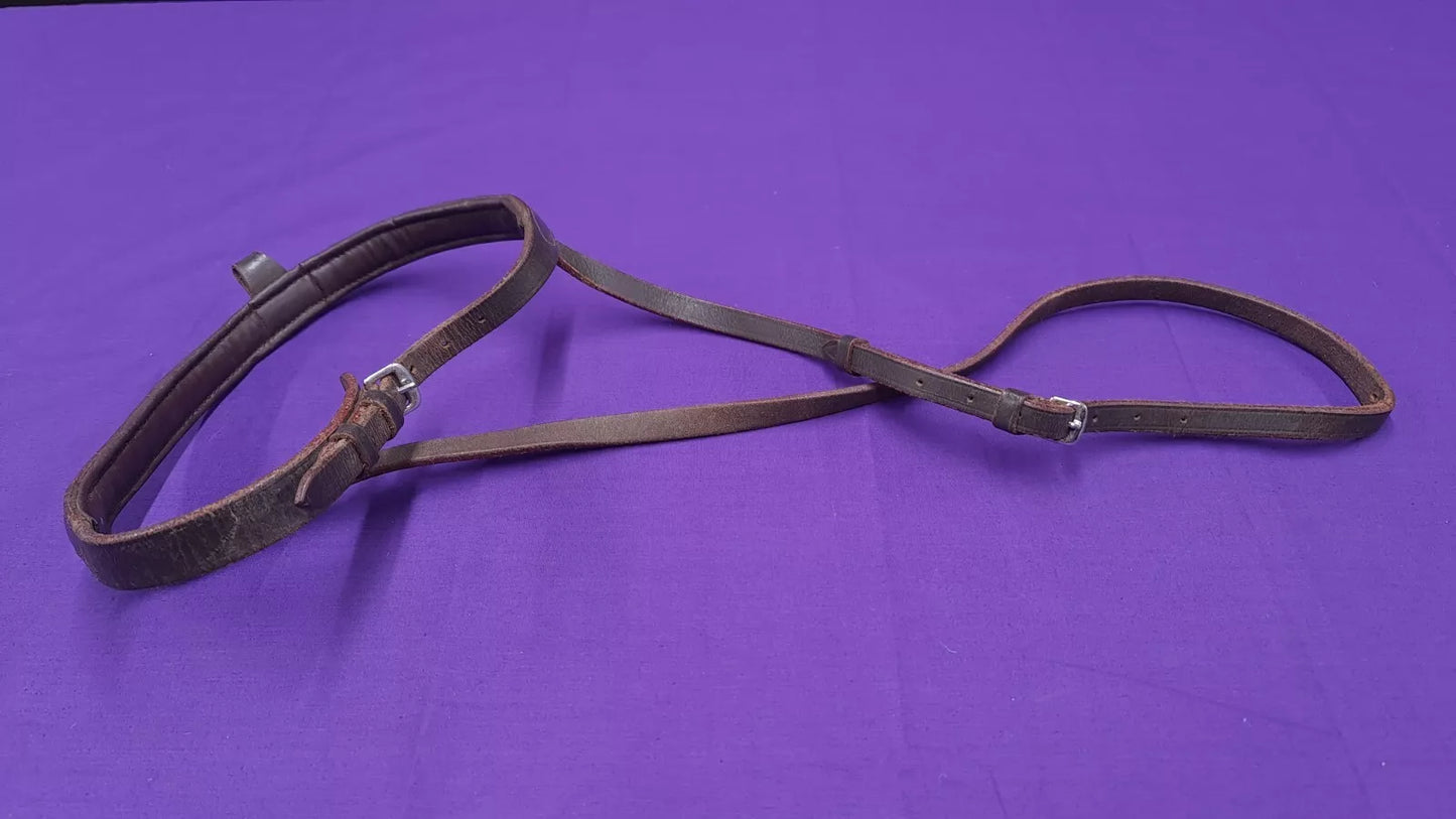 Full Brown Leather Noseband With Flash Attachment