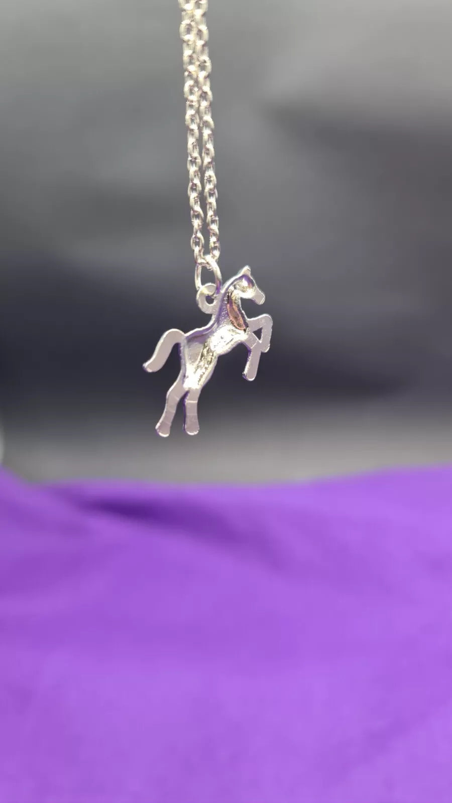 "Silver" Horse Pendant Necklace